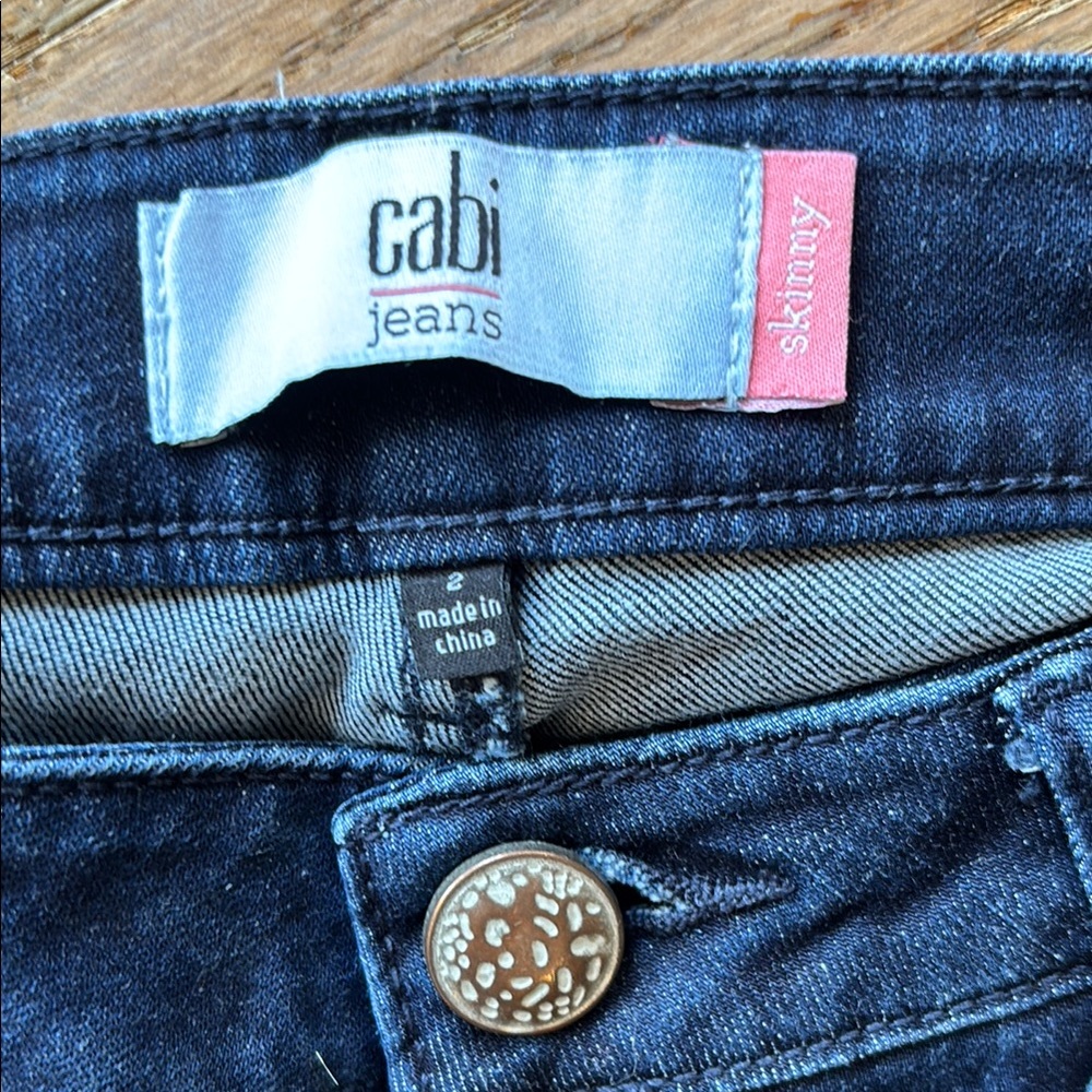 Cabi dark denim skinny jeans size 2